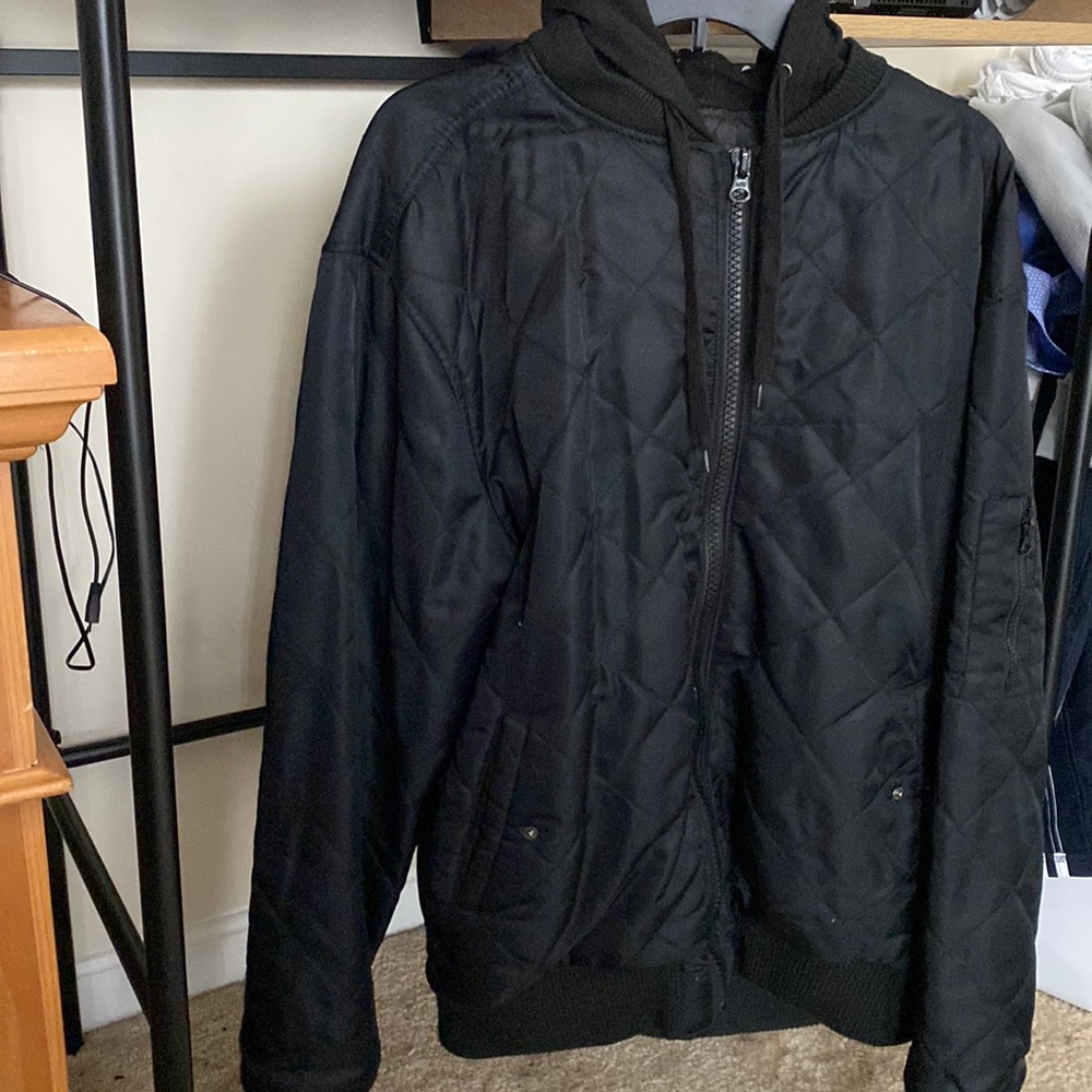 Mens Black Bomber Jacket